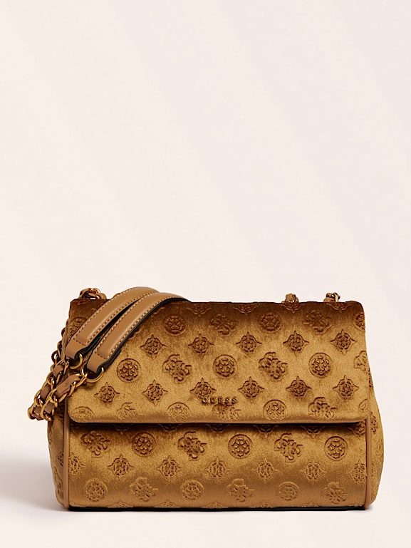 GUESS KIMI VELVET CROSSBODY BAG
