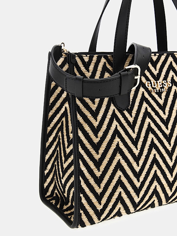 GUESS Bolso de mano Silvana rafia Mujer