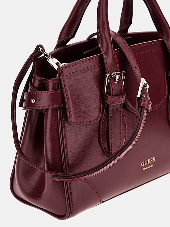 Burgundy guess handbag 2025