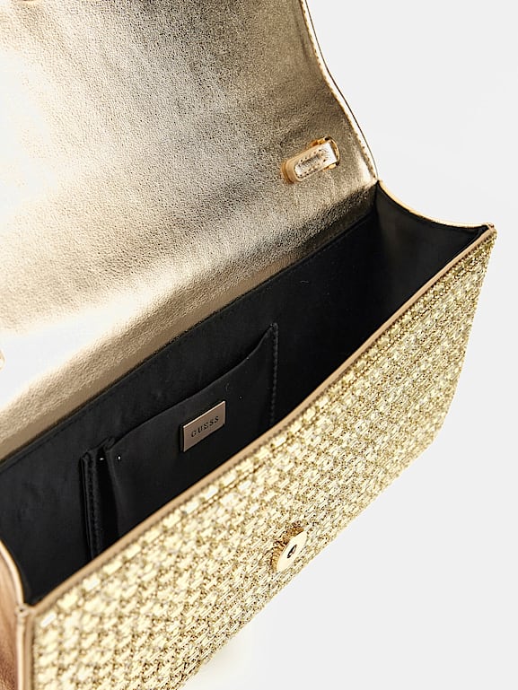 Guess gold clutch online