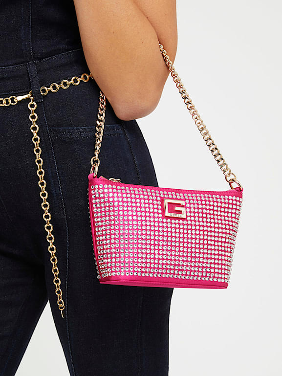 GUESS® Mini-Schultertasche Gilded Glamour mit Strass