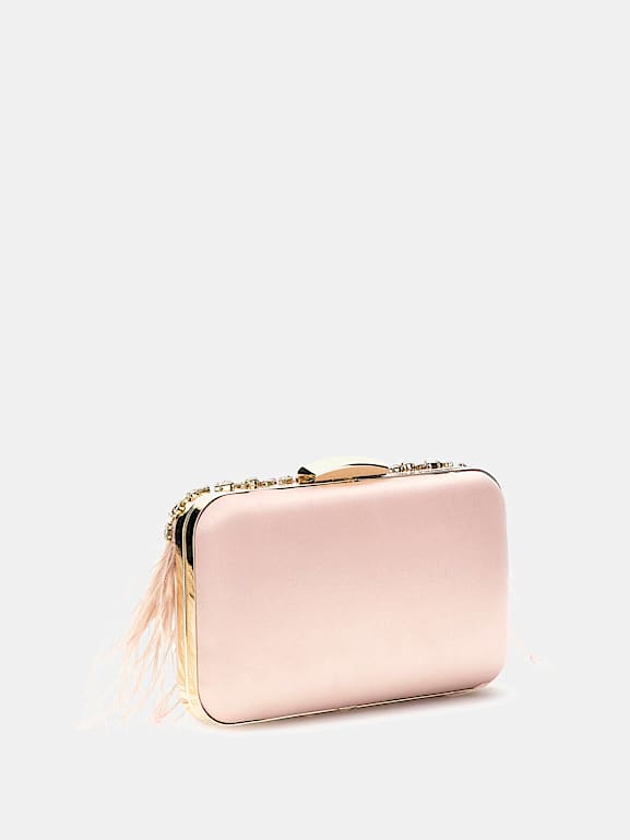 GUESS Clutch Eldey mit Federn Damen