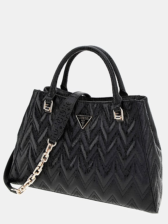 GUESS Bolso de mano Adelard con logotipo 4G charol Mujer