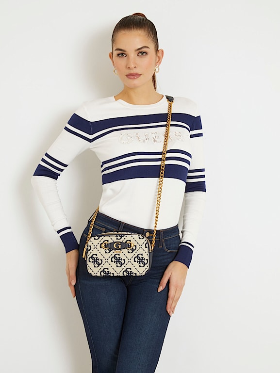 GUESS Mini schoudertas Izzy 4G logo Dames