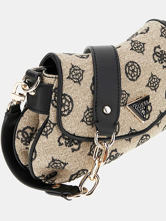 ◆EMIS◆ FLOWER BOUCLE CROSSED BODY BAGBEIGE m1037_1334427 Body Damskie z Tiulem i Krzyżującymi się Ramiączkami