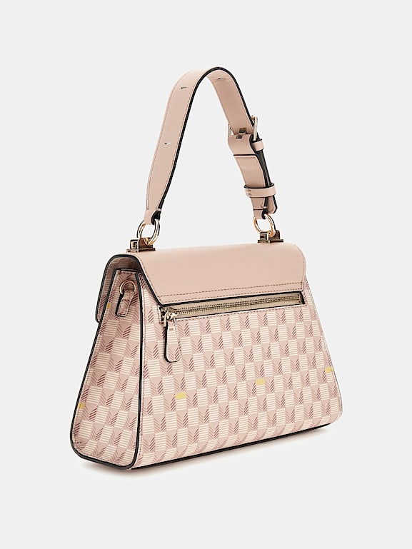 GUESS Henkeltasche G Wave Geometrischer Print Damen