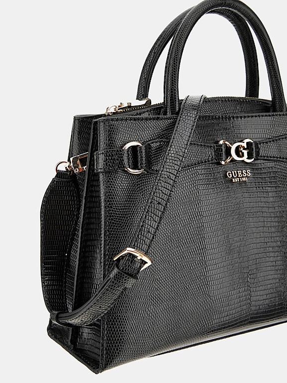 GUESS Bolso de mano Arlena con estampado piton