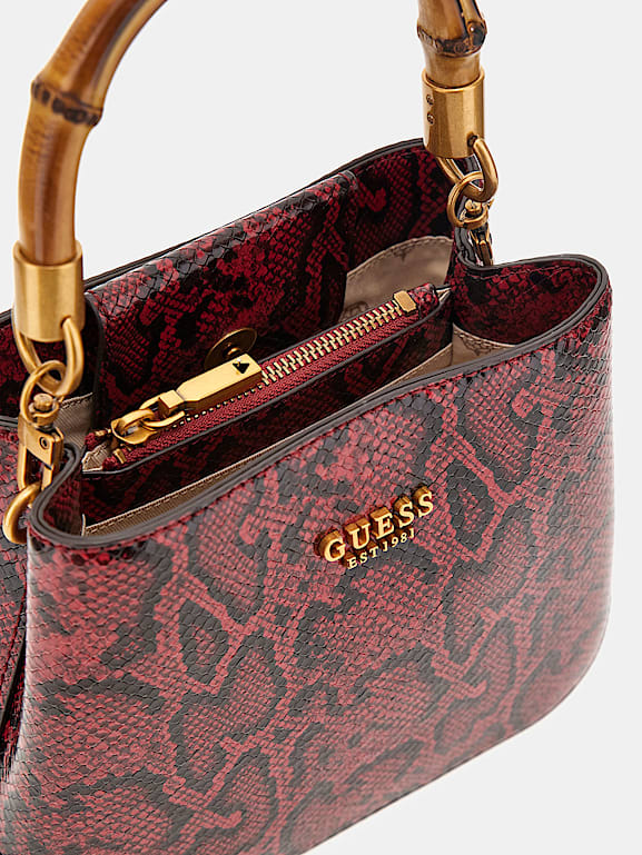 GUESS Sibel python print mini handbag Women