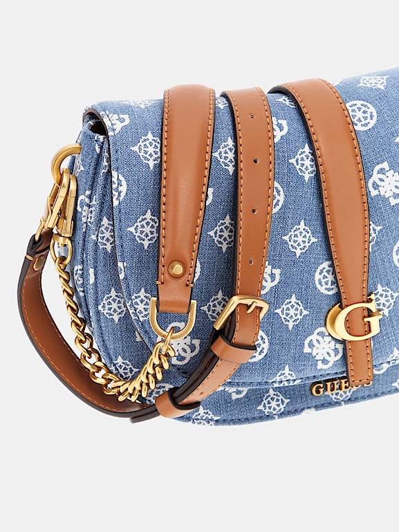 GUESS Bolso al hombro Kuba vaquero Mujer