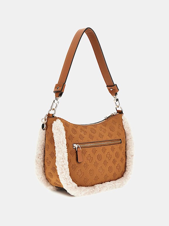 GUESS Davika faux fur shoulder bag Women