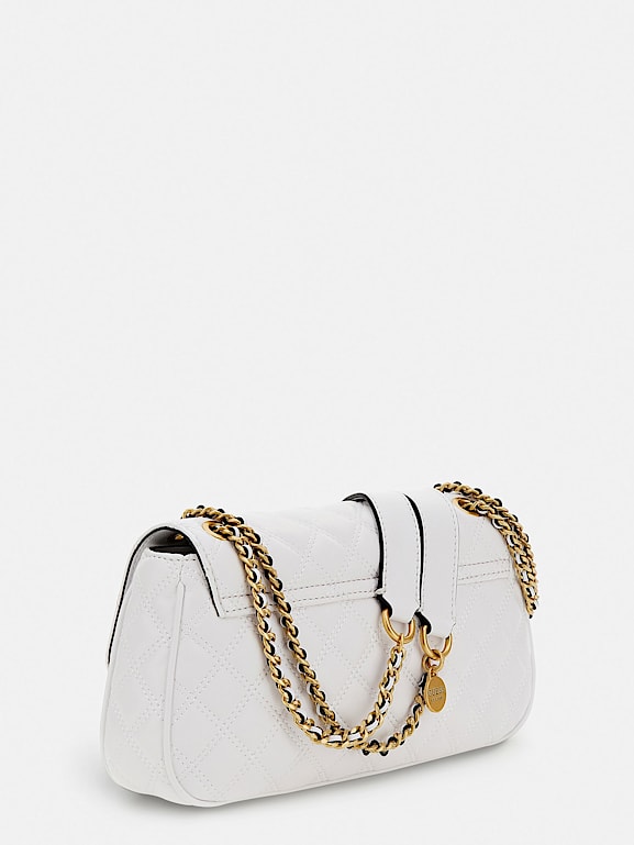 Guess white quilted handbag new arrivals