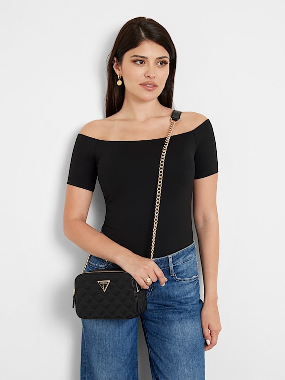 GUESS® Pikowana torebka crossbody model Giully