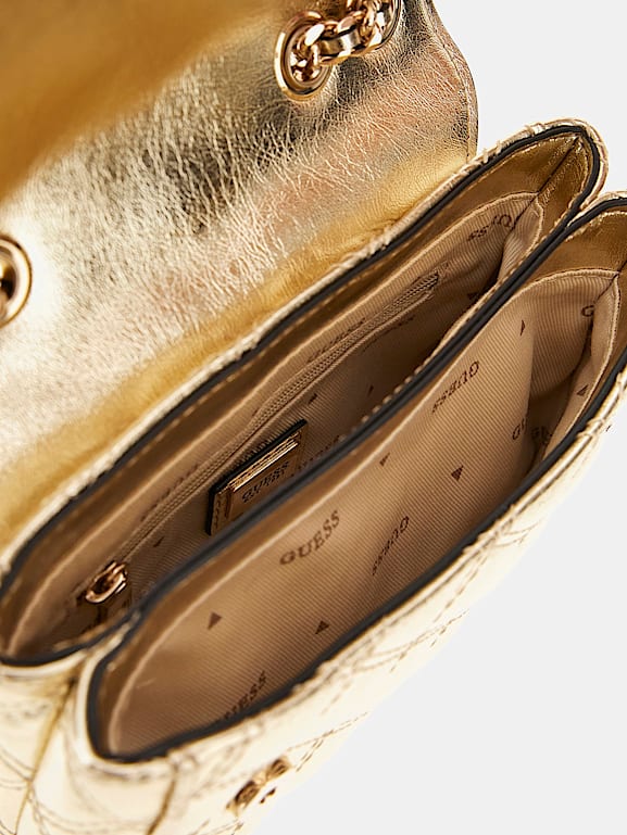 GUESS Giully laminated mini crossbody Women