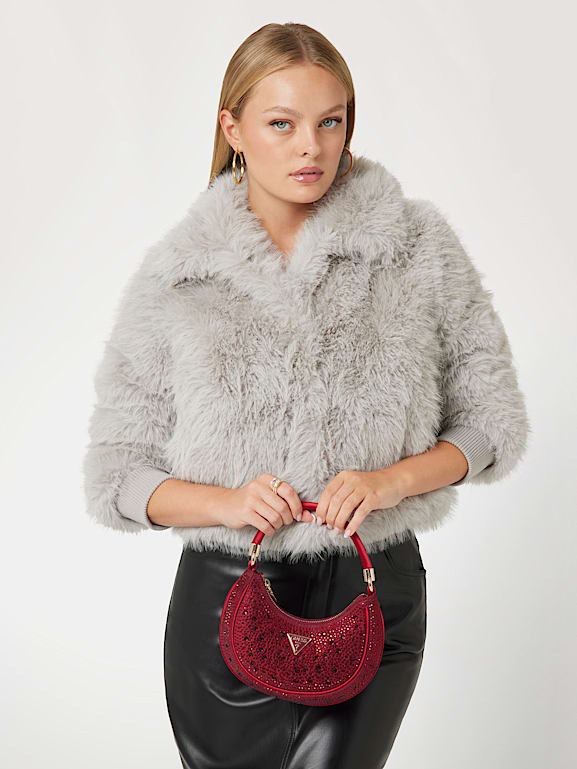 GUESS® Zalina rhinestone mini shoulder bag Women