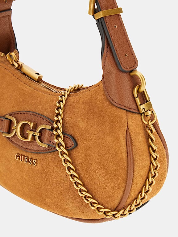 GUESS Malva suede mini shoulder bag
