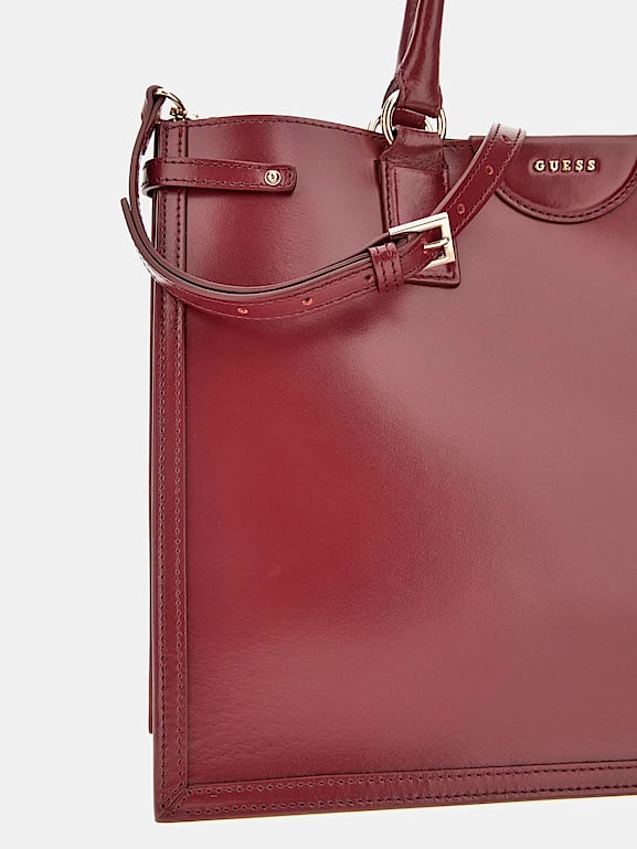 GUESS Sac cabas moyen Isa cuir veritable Femme