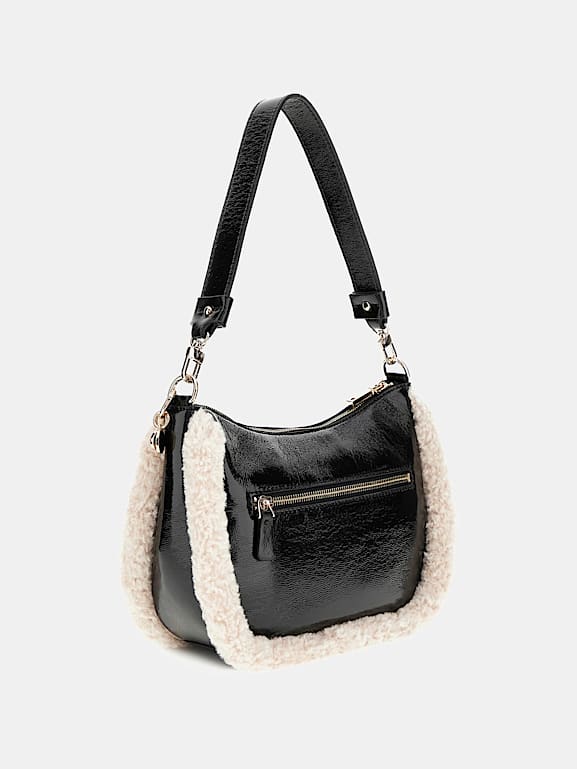 GUESS Davika faux fur shoulder bag Women