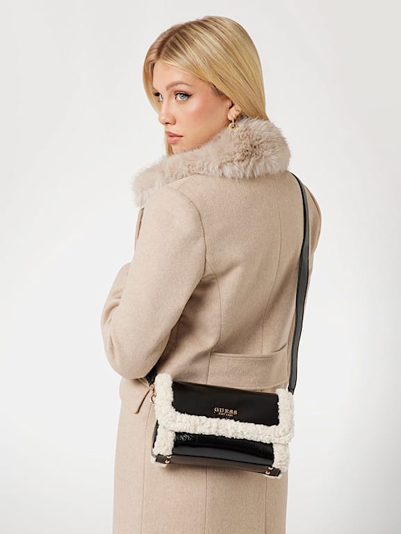 GUESS Davika faux fur mini crossbody Women