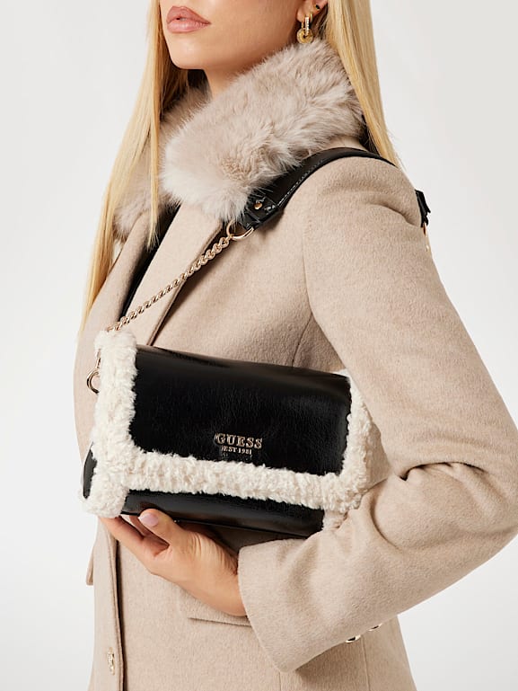 GUESS Davika faux fur mini crossbody Women