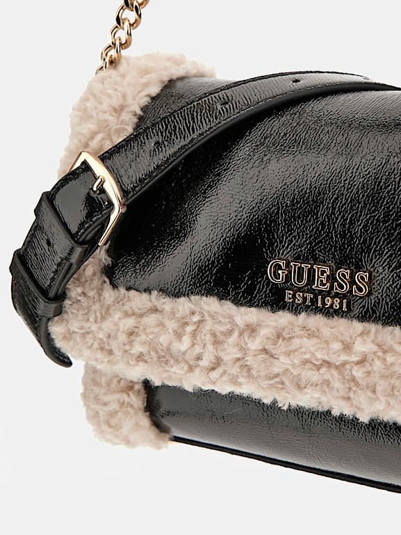 GUESS Davika faux fur mini crossbody Women