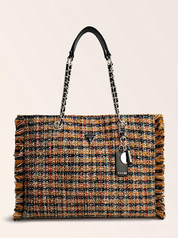 Guess cessily tweed shopper clearance