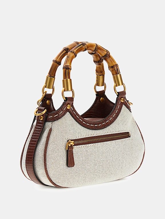 GUESS® Zabry bambu saplı el çantası Kadın