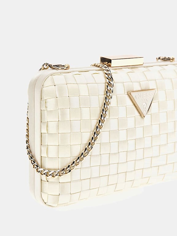 GUESS® Clutch Twiller in Weboptik Damen
