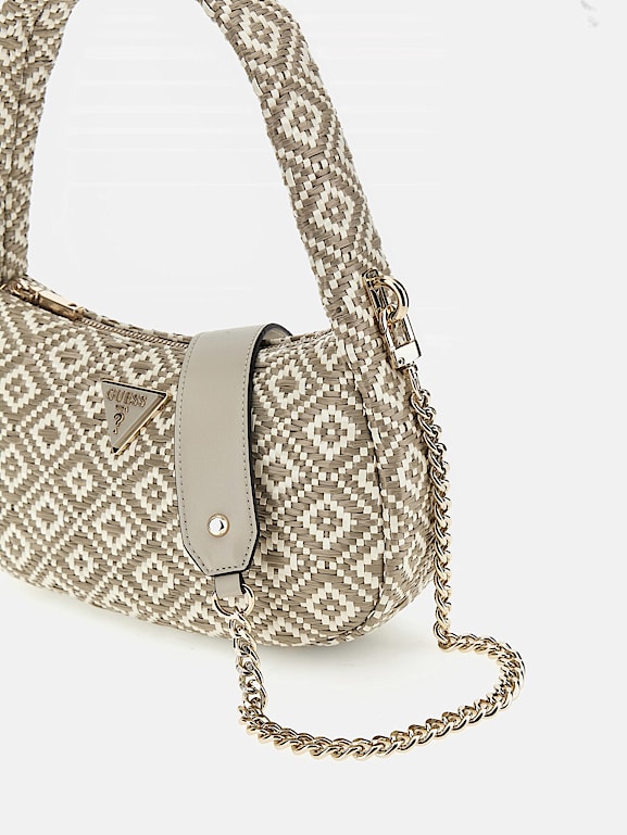 GUESS Rianee raffia shoulder bag Women