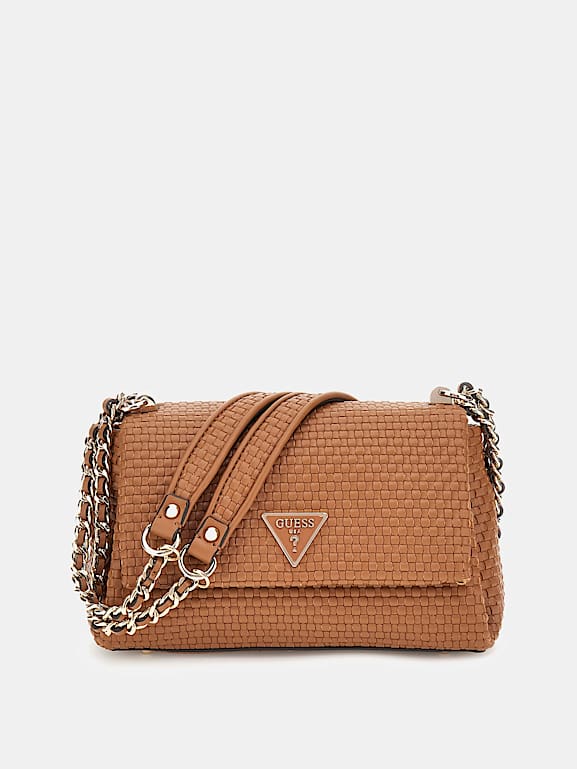 Guess Etel Convertible Flap Faux Leather Cross Body Bag