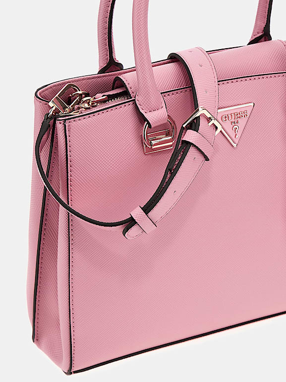 GUESS Bolso de mano Noelle saffiano