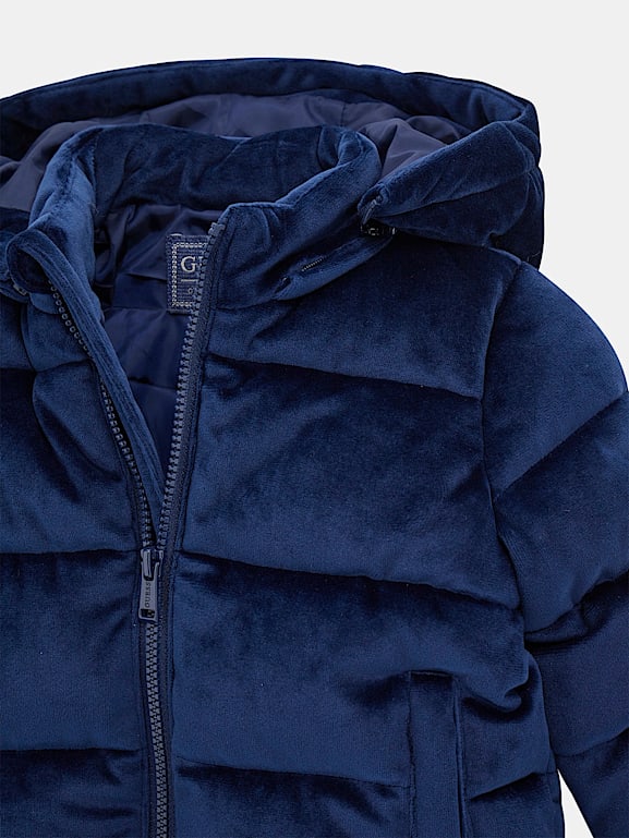 Velvet puffer jacket