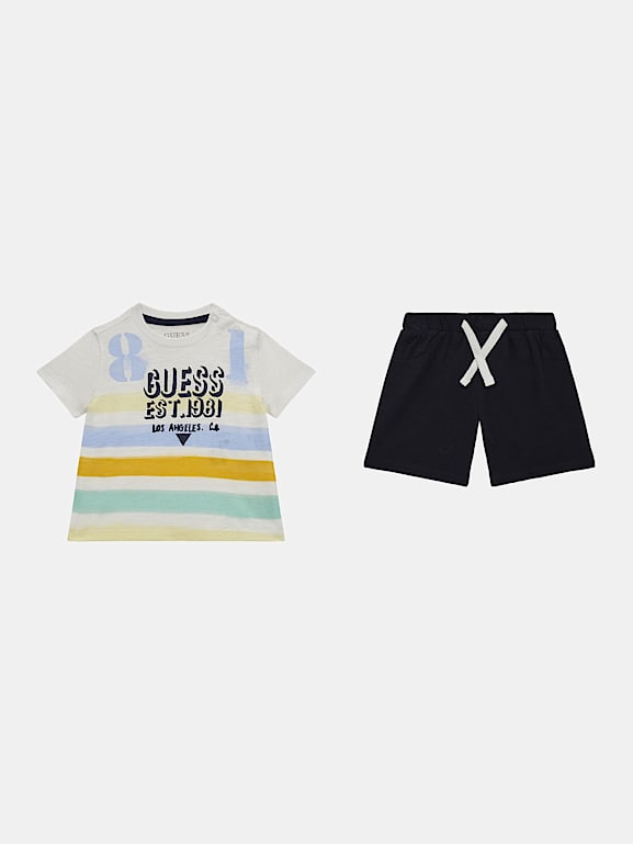 Guess striped drawstring shorts discount