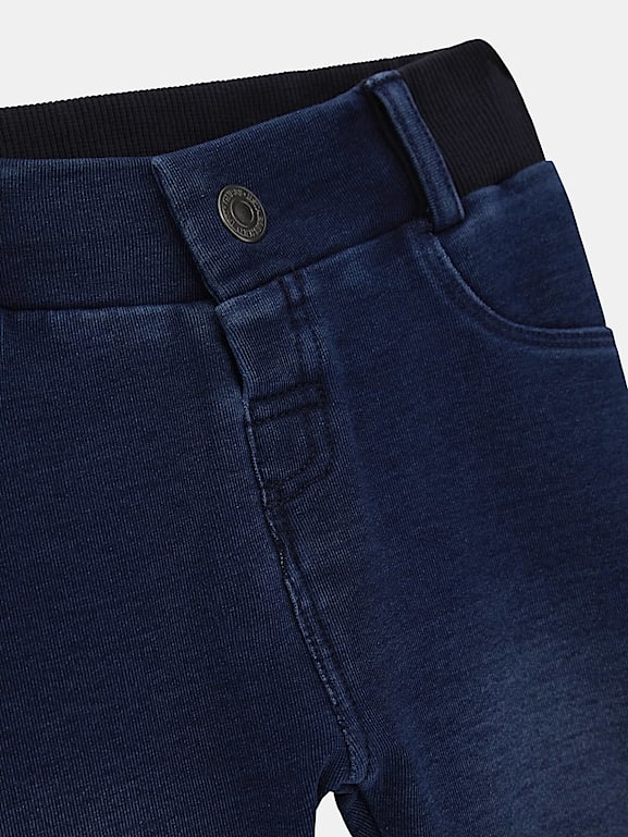 Denim knit pants deals