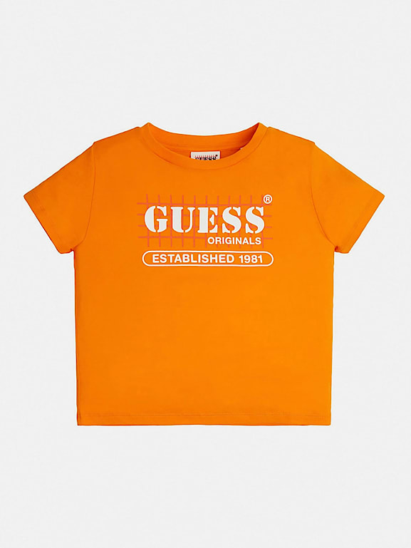 Guess orange shirt cheap