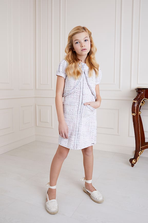 Kids 2024 tweed dress