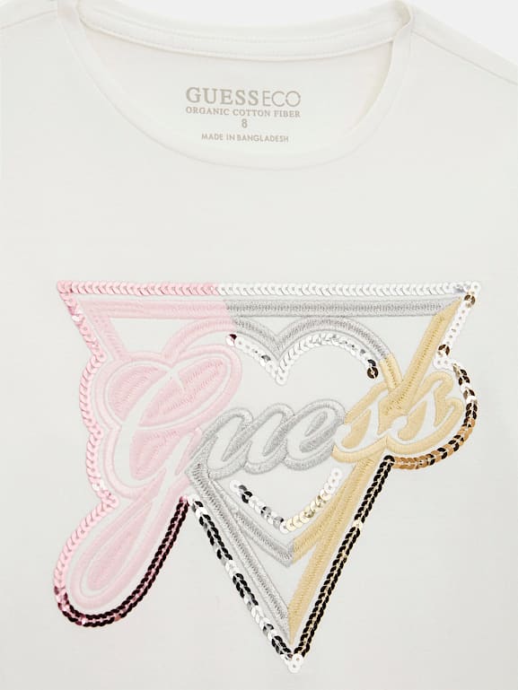 GUESS Kids Ucgen logolu jarse t shirt K z