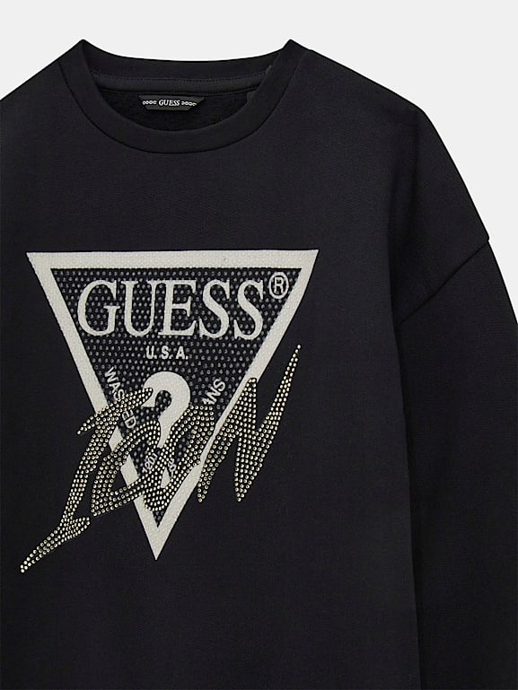 Guess triangle logo sweatshirt online