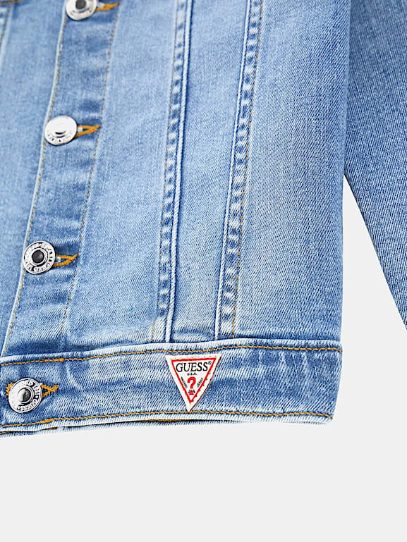Gilet Guess Jeans Garçon – Gris Bleu – Taille 14 Ans – 100% Coton