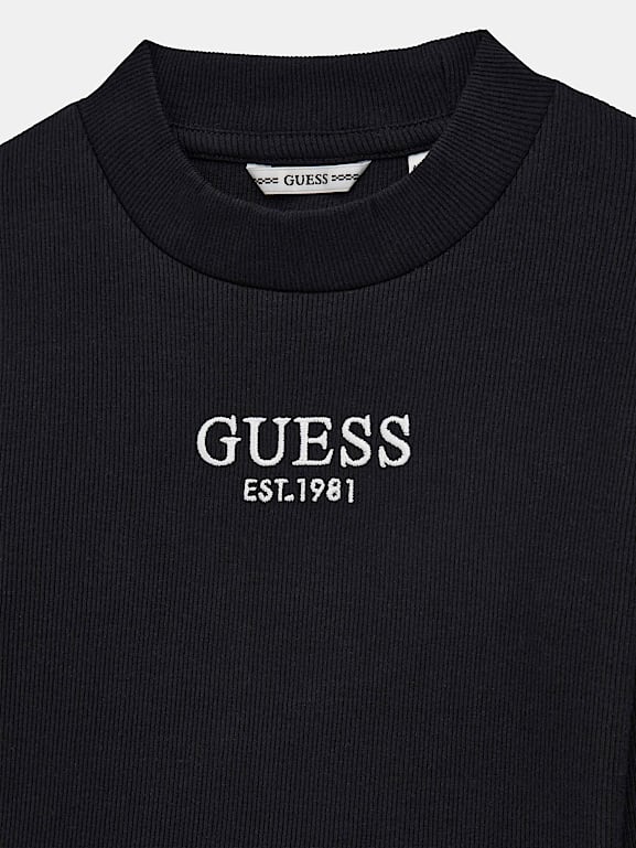 Ribgebreid stretch T shirt