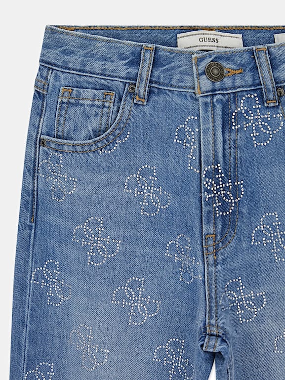 Jean Fille 4 Ans – Neuf, Bleu, Avec Incrustation Strass, Automne/hiver