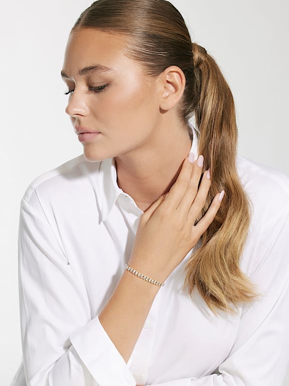 Pulsera Elegante Adornada Con Cinco Circonitas Blancas | Pulsera Estela