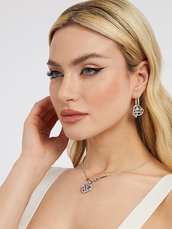 Guess necklace online and earring set