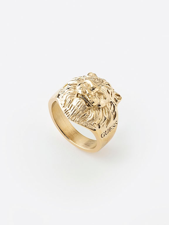 Stainless steel lion ring top