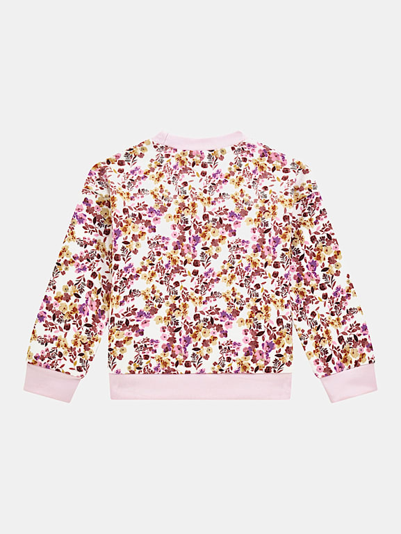Pink floral sweatshirt hotsell