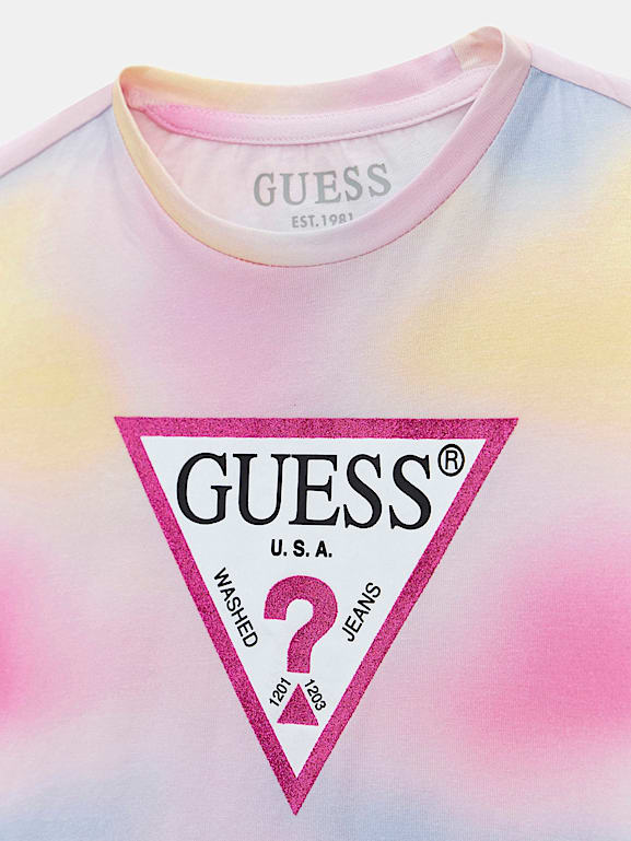 GUESS Kids T Shirt Stretch Logo Dreieck Madchen