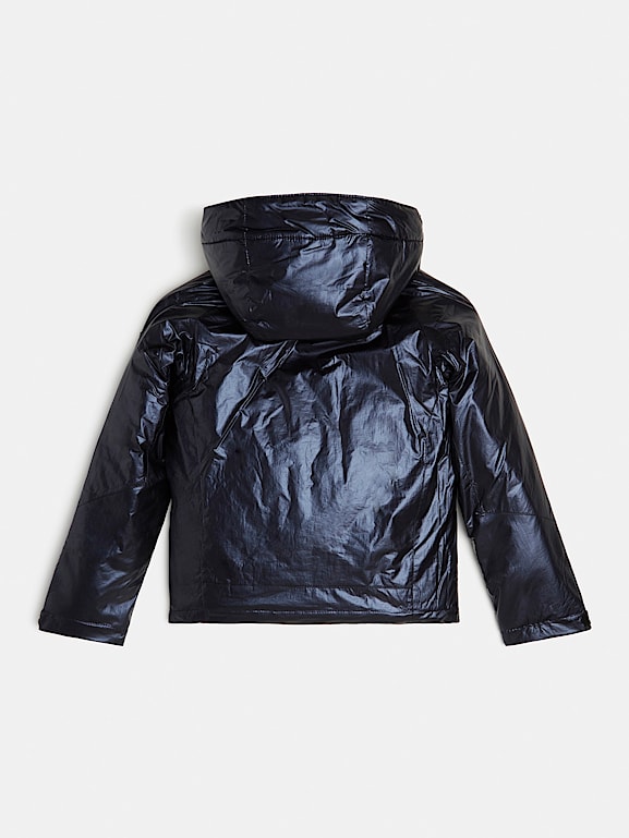 Guess hooded logo windbreaker sales