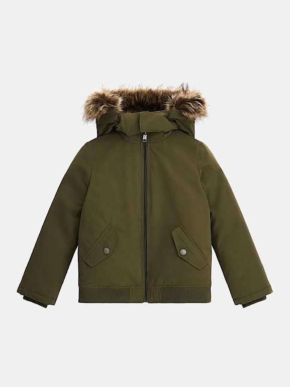 GUESS Kids Faux fur hood jacket Boys