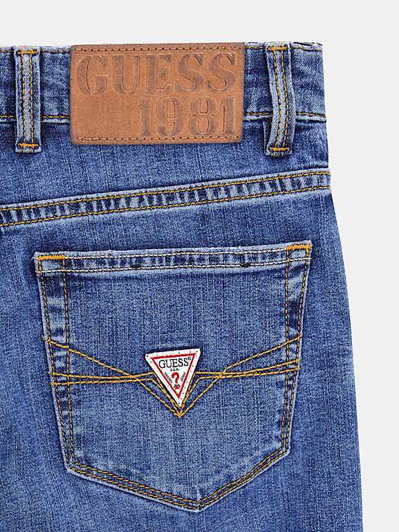 GUESS Straight denim pants abrasions