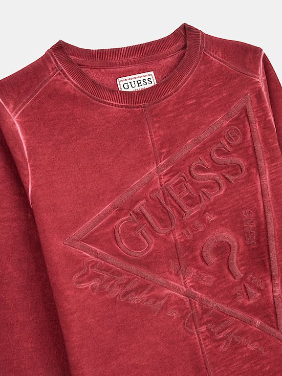 GUESS Embroidered triangle logo sweatshirt
