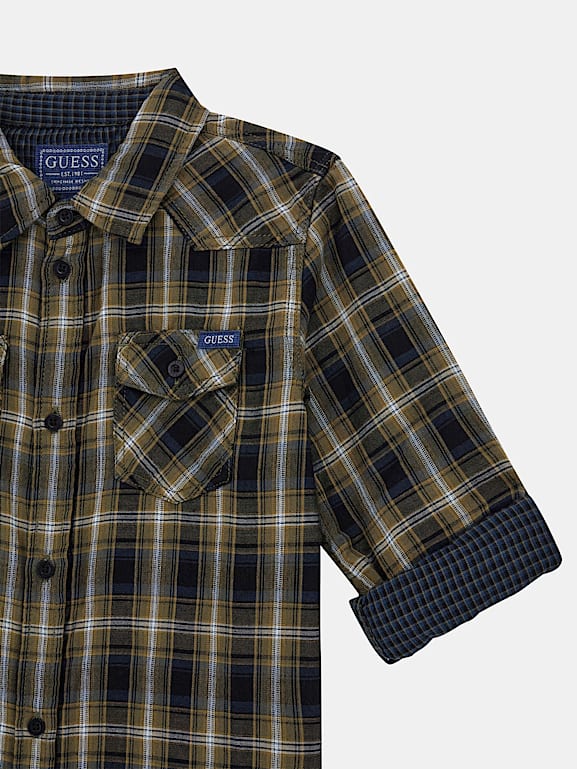 Guess checkered shirt sales
